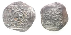 Ancient Coins - Crusaders. Kingdom of Jerusalem. Anonymous. AR Christian Arabic dirham (21mm, 2.59g). Acre, dated 1251