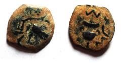 Ancient Coins - Judaea. Jewish War. First Revolt. AE Prutah. Year 3. 68/69 C.E.