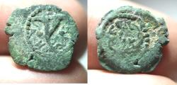 Ancient Coins - Judaea, The Herodians. Herod Archelaus, 4 BC-6 AD. AE Prutah .