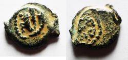 Ancient Coins - JUDAEA. Mattathias Antigonus AE Prutah. 40 - 37 B.C.E.