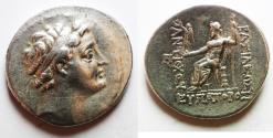Ancient Coins - Seleukid Kings. Antiochos V Eupator (164-162 BC). AR tetradrachm (30mm, 16.54g). Antioch on the Orontes mint.