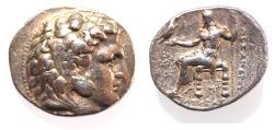 Ancient Coins - Seleukid Kings. Seleukos I Nikator (312-281 BC). AR tetradrachm (28mm, 16.96g). In the name and types of Alexander III of Macedon. Babylon I mint. Struck c. 311-300 BC.