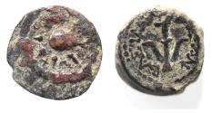 Ancient Coins - Judaea, Alexander Jannaeus, 103-76 BC, AE Prutah (Biblical Widow's Mites). 4.61GM
