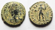 Ancient Coins - CONSTANTIUS II AE 4 . NICE DESERT PATINA