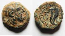 Ancient Coins - PTOLEMAIC KINGS of EGYPT. Ptolemy IX Soter II. 115-104/1 BC. Æ 19mm. Kyrene mint.