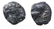 Ancient Coins - ARABIA FELIX. Sabaeans. Imitating Athens. Ca. 3rd-2nd centuries BC. AR quarter-unit