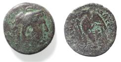 Ancient Coins - AS FOUND. PTOLEMAIC KINGDOM. PTOLEMY II AE 23. ALEXANDER THE GREAT'S HEAD