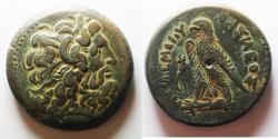 Ancient Coins - 39MM : PTOLEMAIC KINGDOM. Ptolemy IV Philopator (225-205 BC). AE drachm. Alexandria Struck 222-220/19 BC