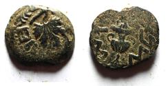 Ancient Coins - Judaea. Jewish War. First Revolt. AE Prutah. Year 3. 68/69 C.E.