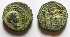 Ancient Coins - Decapolis. Rabbathmoba under Elagabalus (AD 218-22). AE 19