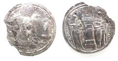 Ancient Coins - SASANIAN KINGS. Vahr?m (Bahram) II, with Queen and Prince 4. AD 276-293. AR Drachm