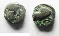 Ancient Coins - South Arabia. Sabean kingdom. Late 4th-mid 2nd centuries BC. AR eighth unit