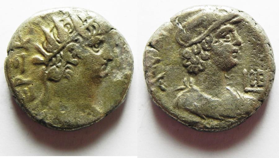 EGYPT. ALEXANDRIA. NERO BILLON TETRADRACHM WITH ALEXANDRIA Roman