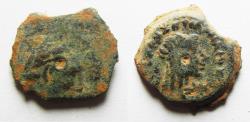 Ancient Coins - AS FOUND: PTOLEMAIC EMPIRE. CYRENE , PTOLEMY V AE18 , WITH LIBYA ON REVERSE