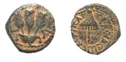 Ancient Coins - JUDAEA, Herodians. Agrippa I. 37-43 CE. AE Prutah .Jerusalem mint.