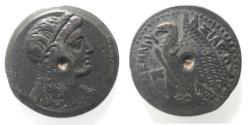 Ancient Coins - PTOLEMAIC KINGS of EGYPT. Ptolemy V or Ptolemy VI. 204-180 BC or 180-145 BC. Æ. ISIS
