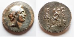 Ancient Coins - GREEK. Seleukid Kingdom. Demetrios I Soter (162-150 BC). AR tetradrachm (32mm, 16.62g). Antioch on the Orontes mint. Struck 162-155/4 BC.