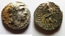 Ancient Coins - Seleukid Kings, Demetrios I Soter (162-150 BC). AR drachm (16mm, 3.80g). Ekbatana mint.
