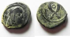 Ancient Coins - NABATAEA. Syllaeus. 9 BC. AE 17