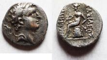 Ancient Coins - Seleukid Kings. Demetrios I Soter (162-150 BC). AR drachm (16mm, 3.95g).