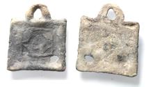 Ancient Coins - ROMAN . 2ND - 3RD CENTURY A.D LEAD SCALE WEIGHT