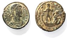 Ancient Coins - CONSTANS AE . EMPEROR IN GALLEY