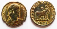 Ancient Coins - Julian II. AD 360-363. Æ Double Maiorina . Antioch mint. Bull