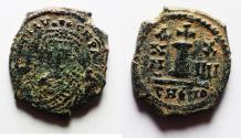 Ancient Coins - Byzantine. Maurice Tiberius AE DECANUMMIUM