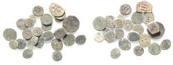 Ancient Coins - MOSTLY ISLAMIC. AS FOUND LOT OF 24 BRONZE COINS