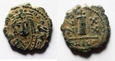 Ancient Coins - Byzantine. Maurice Tiberius AE DECANUMMIUM