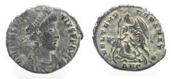 Ancient Coins - CONSTANTIUS II AE , FALLEN HORSEMAN. AS FOUND.