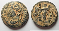 Ancient Coins - Egypt. Alexandria under Antoninus Pius (AD 138-161). AE drachm (33 mm, 22.08g). Struck in regnal year 18 (AD 154/5). 