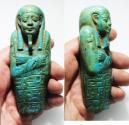 Ancient Coins - ANCIENT EGYPT. FAIENCE UPPER PART OF AN USHABTI . 600 - 300 B.C
