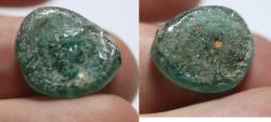 Ancient Coins - Roman Near East. Second-third century AD. Green glass tessera.