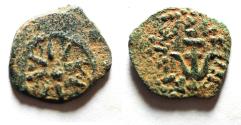 Ancient Coins - Judaea, Alexander Jannaeus, 103-76 BC, AE Prutah (Biblical Widow's Mites).