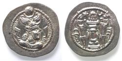 Ancient Coins - Sasanian Kingdom, Peroz I, 458-471 AD. AR drachm