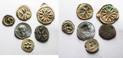 Ancient Coins - SAME PROVENANCE: ANCIENT ROMAN BRONZE & SILVER AMULETS. 200 - 300 A.D