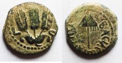 Ancient Coins - JUDAEA, Herodians. Agrippa I. 37-43 CE. AE Prutah .Jerusalem mint.