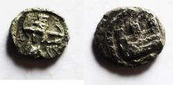 Ancient Coins - Phoenicia. Sidon. Time of Ba`alshillem (Sakton) I-Ba’ana (c. 425-401 BC). AR 1/16 shekel (10mm, 0.68g).