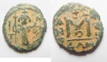 World Coins - ARAB-BYZANTINE AE FALS. DAMASCUS MINT. LATIN TYPE