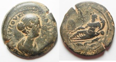 Ancient Coins - VERY RARE: Egypt. Alexandria under Faustina II. AE drachm (35mm, 26.16g).