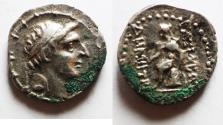 Ancient Coins - Seleukid Kings, Demetrios I Soter (162-150 BC). AR drachm (17mm, 3.68g). Ekbatana mint.