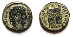 Ancient Coins - ORIGINAL DESERT PATINA: CONSTANTINE I AE FOLLIS. CAMP GATE