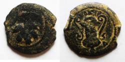 Ancient Coins - Judaea. Roman Procurators. Valerius Gratus (AD 15-26). Æ prutah