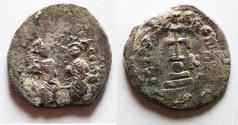 Ancient Coins - Byzantine Empire; Heraclius, with Heraclius Constantine. 610-641. AR Hexagram