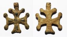 Ancient Coins - ANCIENT BYZANTINE. NICE BRONZE CROSS 800 - 1000 A.D