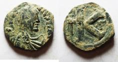 Ancient Coins - BYZANTINE. Anastasius I (491-518). AE half follis (28mm, 9.74g). Constantinople mint, 3rd officina. Struck 498-518.