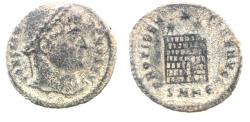 Ancient Coins - AS FOUND: CONSTANTINE I AE FOLLIS. CAMP GATE