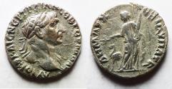 Ancient Coins - FULL LEGENDS: 	Arabia. Petra or Bostra Mint. Trajan 98 - 117 A.D. Silver Drachm