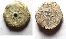Ancient Coins - AS FOUND: Judaea, Alexander Jannaeus, 103-76 BC, AE Prutah (Biblical Widow's Mites).